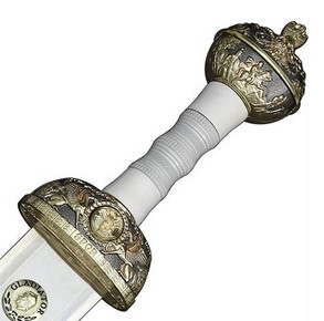 Меч "Гладиатор", рукоять белая кожа