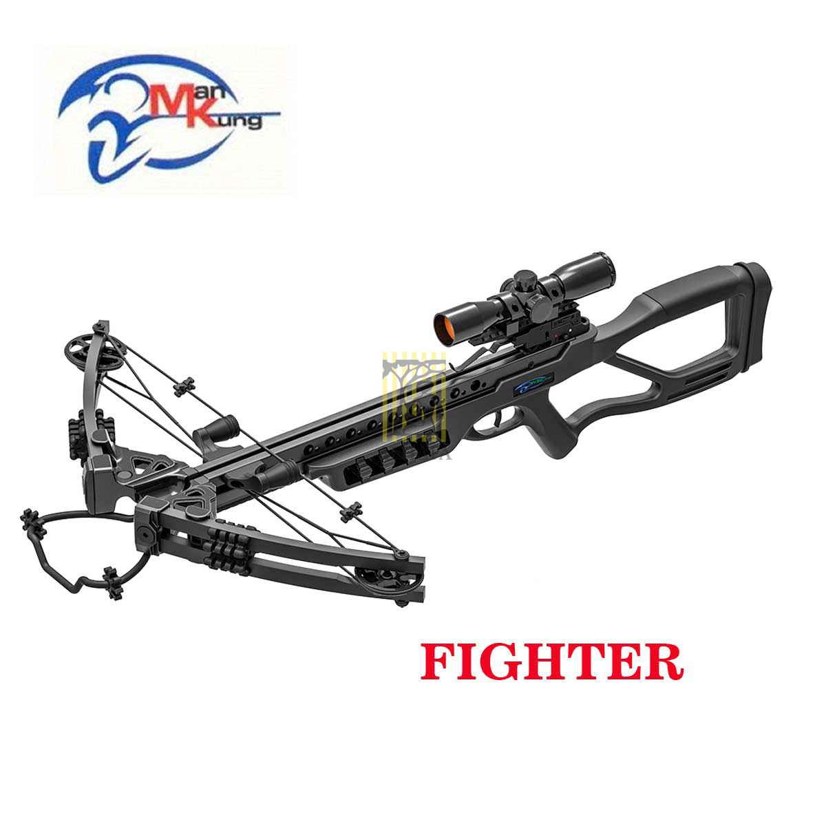 Арбалет блочный Fighter, начальная скорость 370 фут/сек, расстояние между осями 21,5", длина натяжен