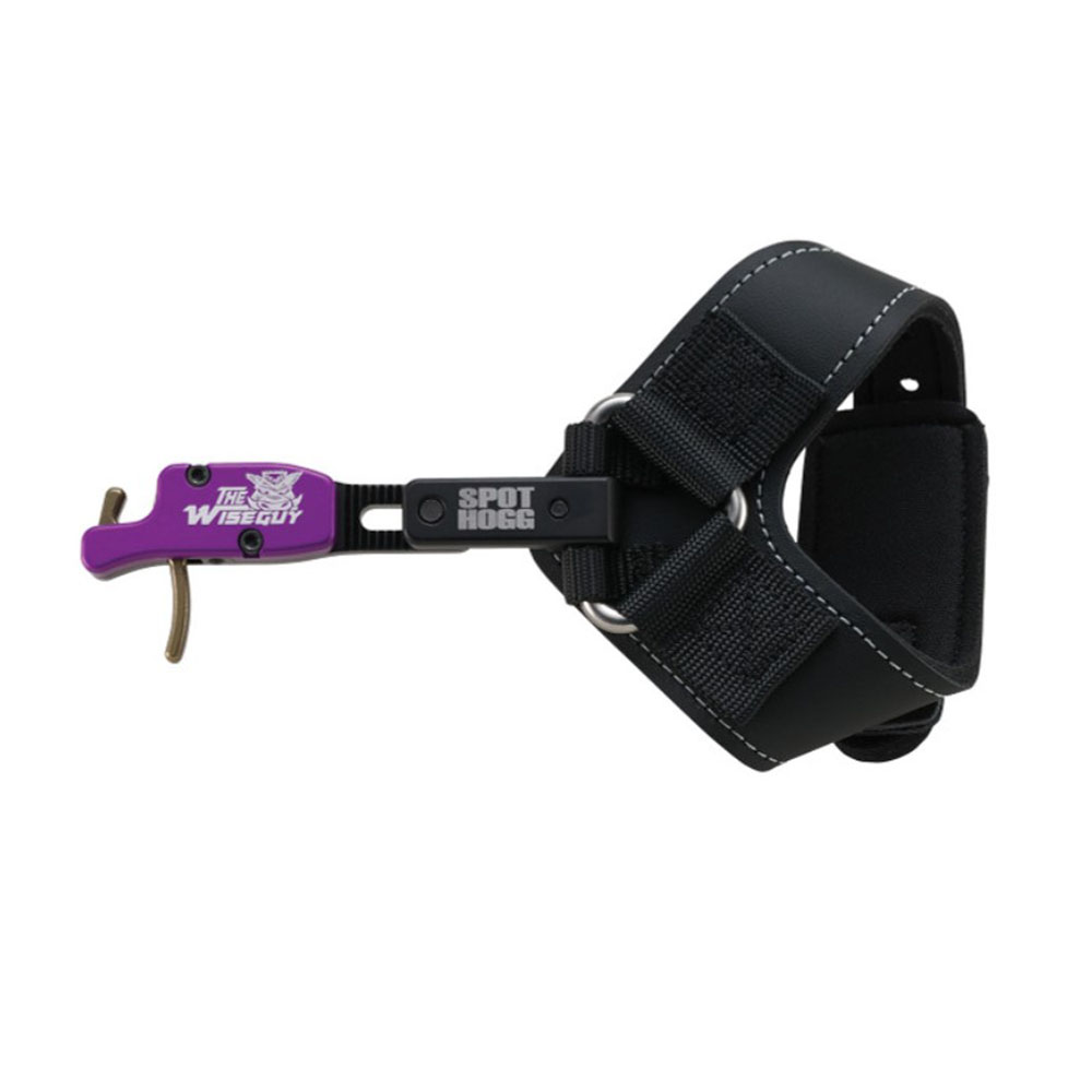Релиз Wise Guy для блочного лука, на пряжке, производитель Spot-Hogg, цвет черный с фиолетовым