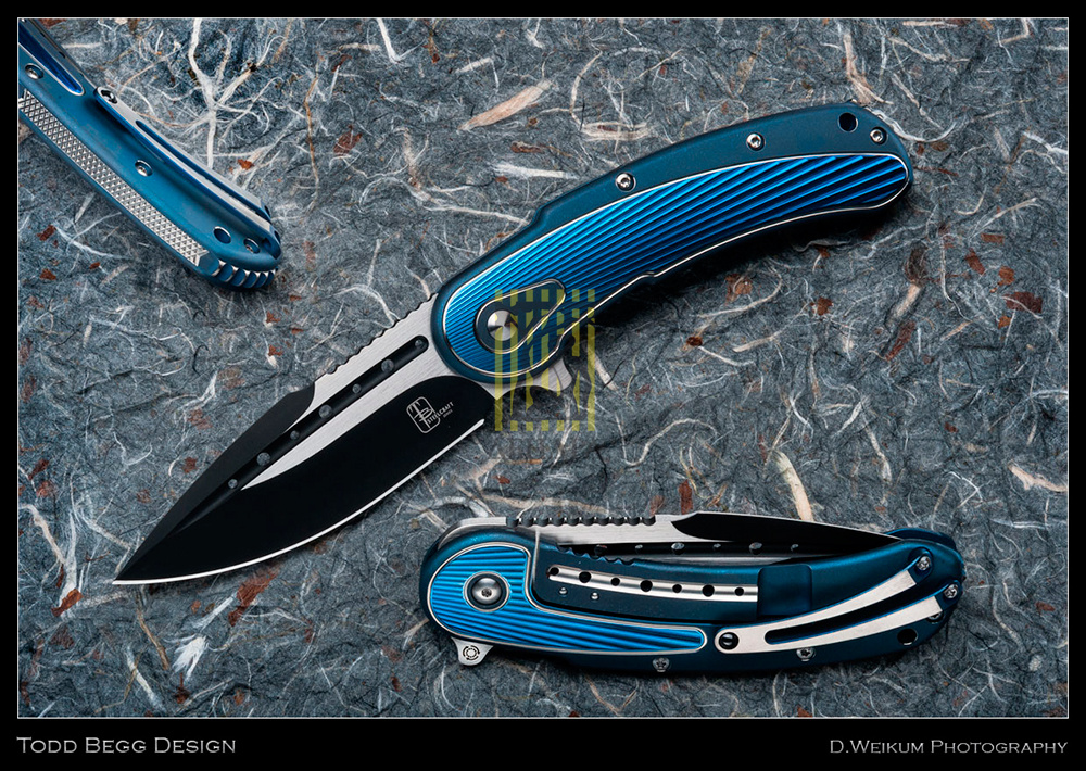 Нож Bodega, сталь CPM-S35VN, длина клинка 3.875″, покрытие клинка DLC/сатин, рукоять титан, синяя с Нож Bodega, сталь CPM-S35VN, длина клинка 3.875″, покрытие клинка DLC/сатин, рукоять титан, синяя с