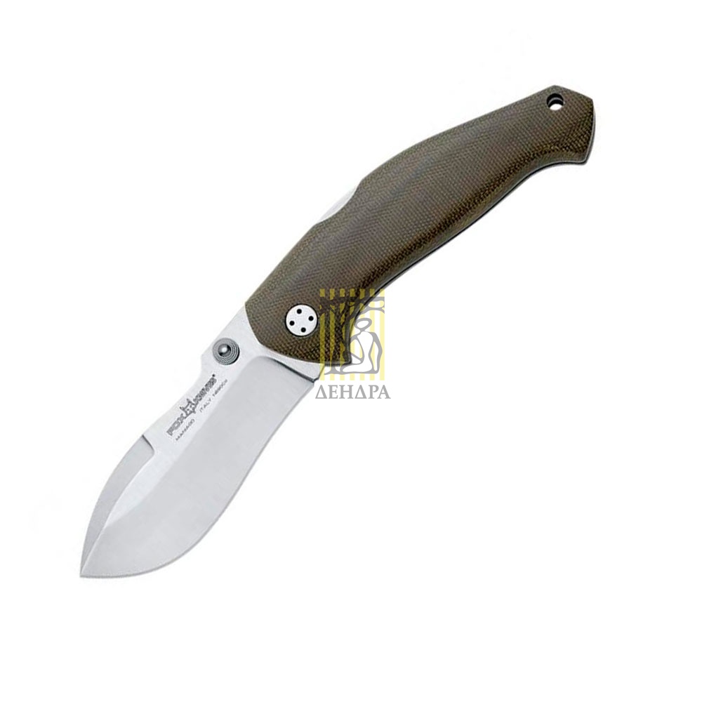 Нож "Mojo" складной, сталь N690Co, твердость 58-60 HRC, рукоять  зеленая микарта
