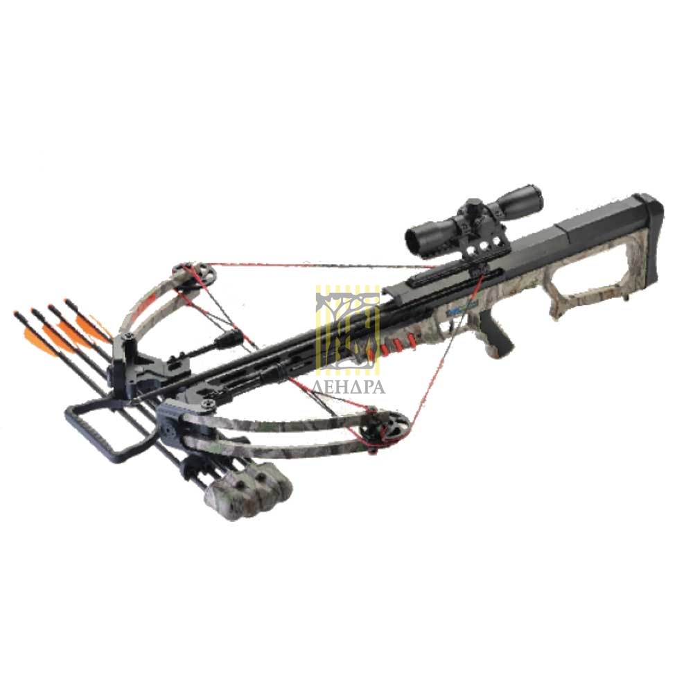Арбалет блочный с защитой от холостого выстрела, ствол алюминий, плечи фиброглас, сила 95 Lbs, начал
