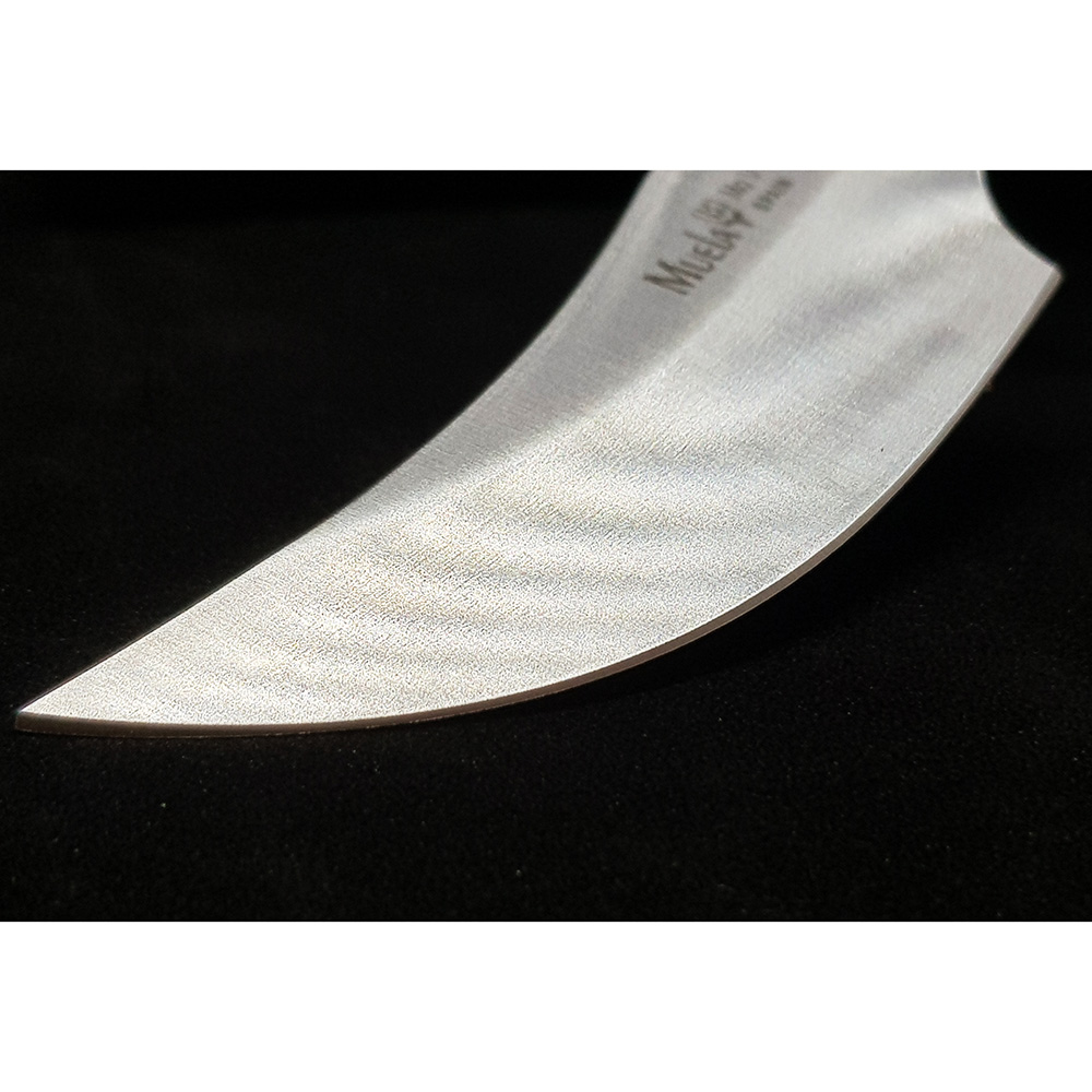 Нож "DP" с фикс клинком длиной 10 см, рукоять красная микарта, ножны кожа