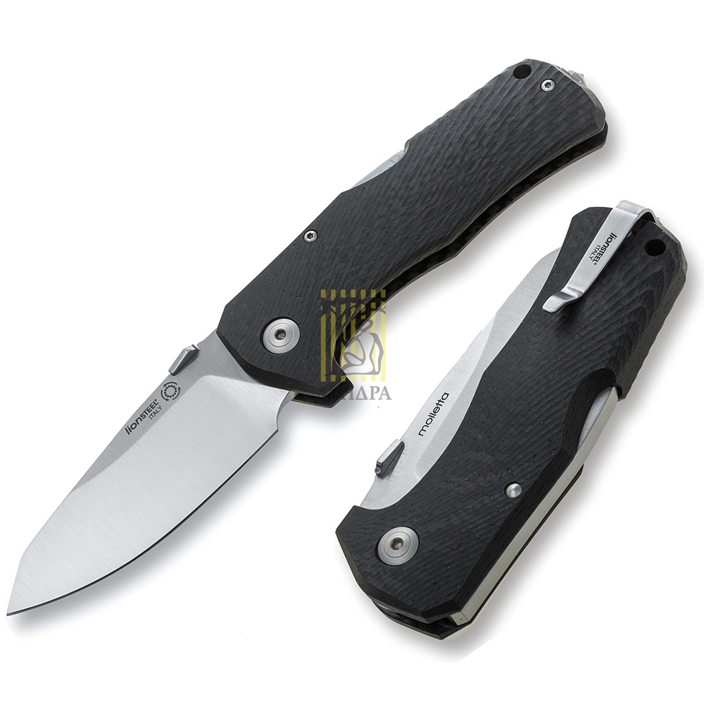 Нож TM1 складной, сталь Sleipner, твердость 60-61 HRC, обработка Satin, рукоять карбон, клипса