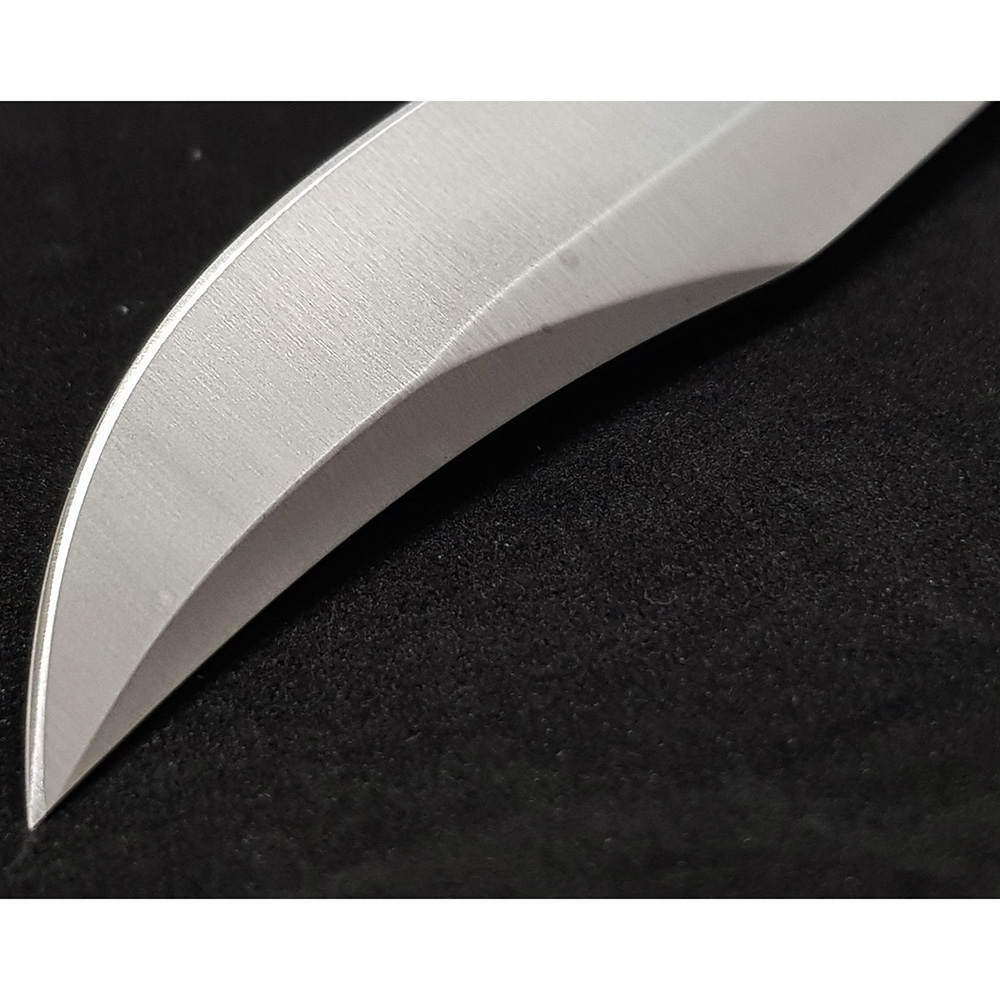 Нож "CAZ" с фикс клинком длиной 16 см, рукоять рог оленя с кроной, ножны кожа