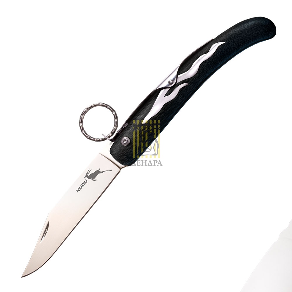 Нож Kudu складной, сталь German 4116, длина клинка 4", рукоять зитель, кольцо