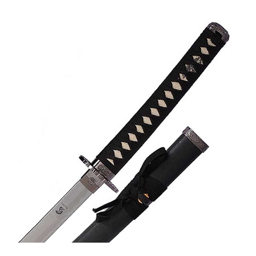 Катана, клинок 440 сталь, ножны черные, цуба с журавлем Катана, клинок 440 сталь, ножны черные, цуба с журавлем