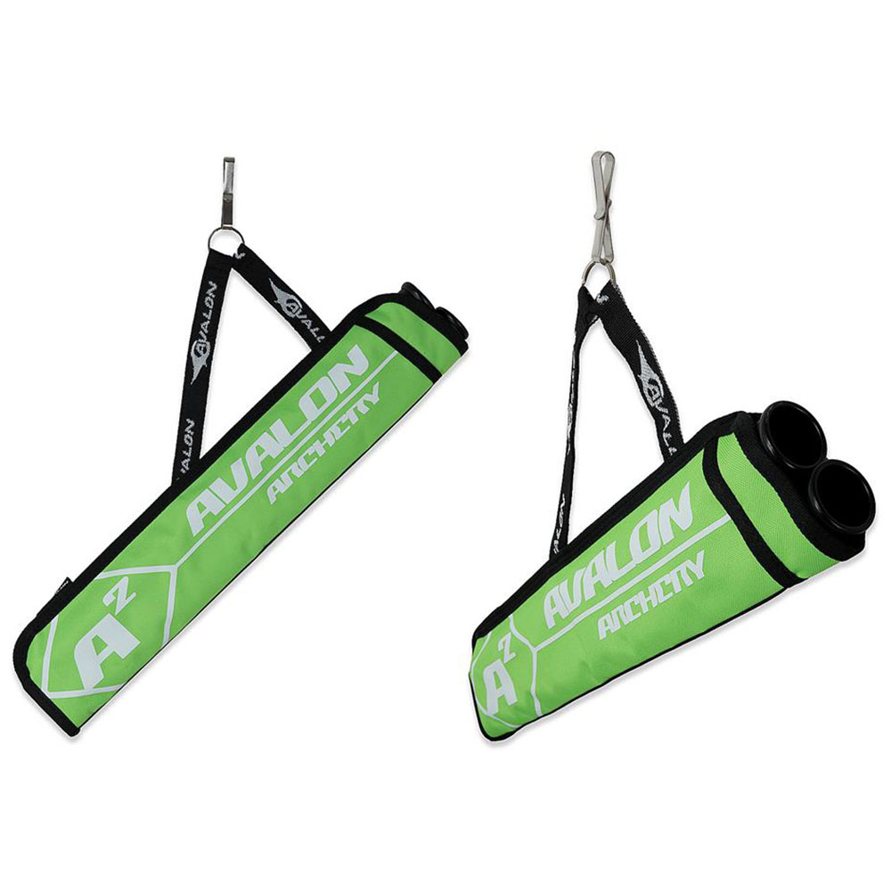 Кивер-колчан AVALON A² поясной для стрел, 2 трубки, крючок для фиксации, правый, цвет зеленый Кивер-колчан AVALON A² поясной для стрел, 2 трубки, крючок для фиксации, правый, цвет зеленый