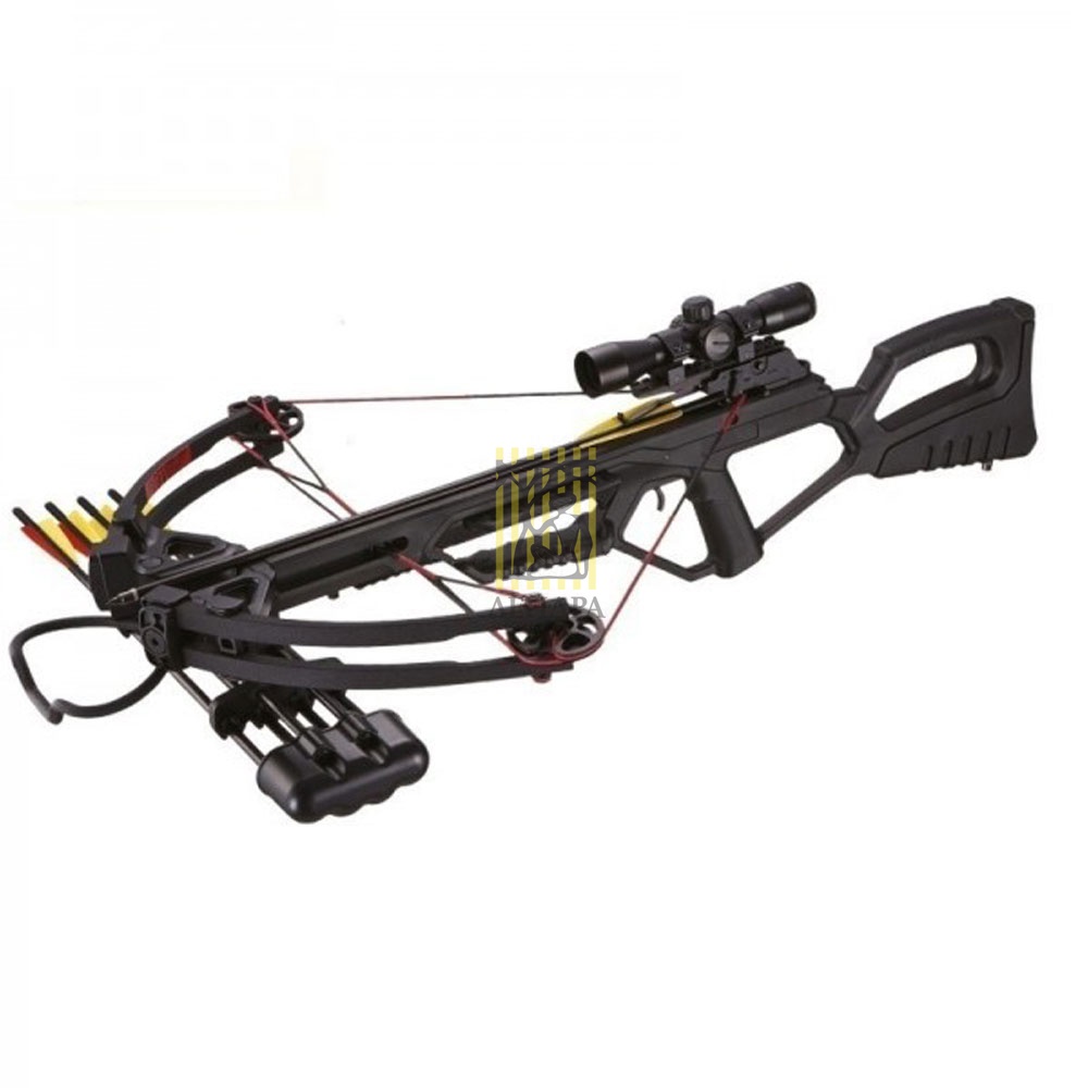 Арбалет блочный, сила 95 Lbs, цвет черный, с комплектом аксессуаров