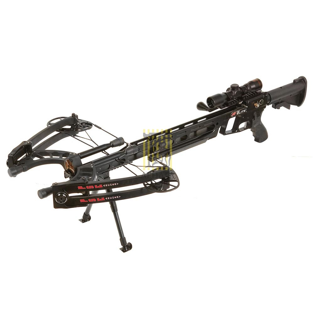 Арбалет TAC ELITE, начальная скорость 405 фут в сек, сила натяжения 95lbs, цвет черный, с комплектом