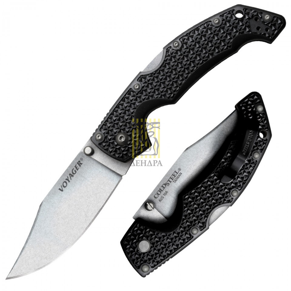 Нож Voyager Large складной, сталь AUS10A, длина клинка 4", клинок Clip Point, рукоять пластик  Griv-