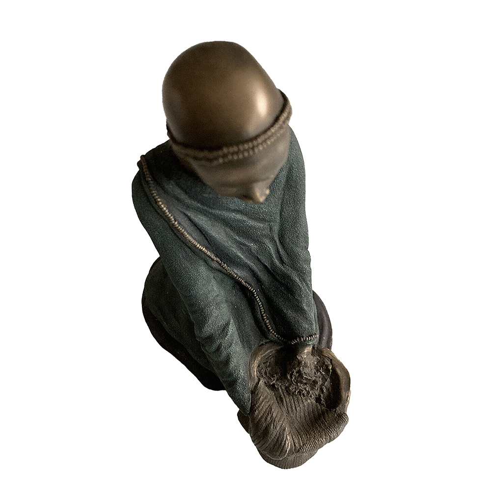 Фигурка Дети Масаи-Бахия,сидящая,патина,полистоун