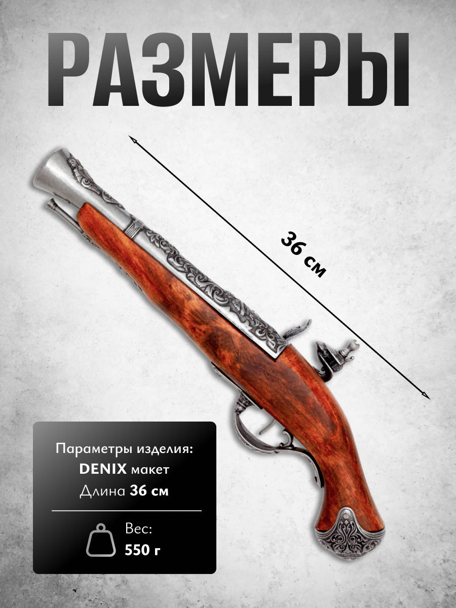 Пистолет-мушкетон кремн.Лондон XVIIIв,сталь