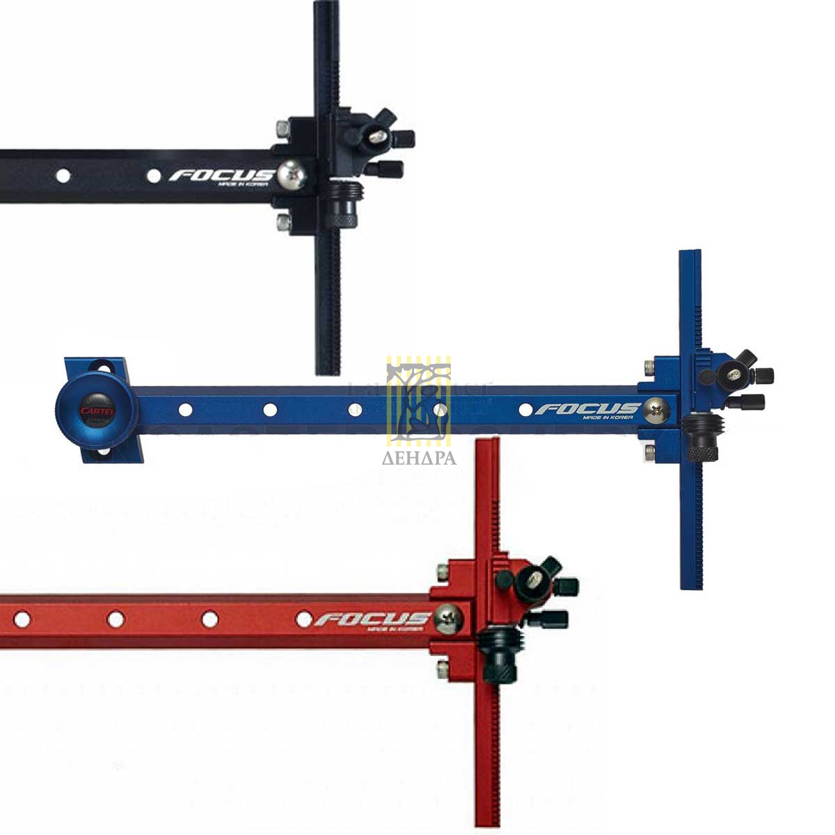 Прицел для классического лука Focus K с микронастройками, производитель Cartel, цвет серебряный