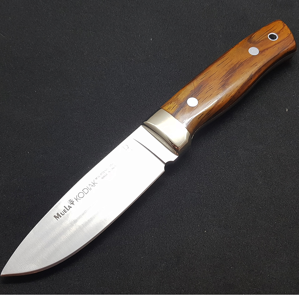 Нож "KODIAK" с фикс клинком длиной 10 см, рукоять красное дерево кокоболо, ножны кожа Нож "KODIAK" с фикс клинком длиной 10 см, рукоять красное дерево кокоболо, ножны кожа