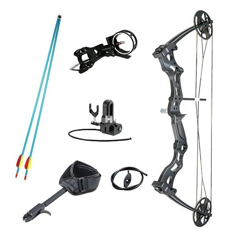 Лук блочный, плечи фиброглас, рукоять алюминий, начальная скорость 310 фут/сек, сила 60 Lbs, длина н