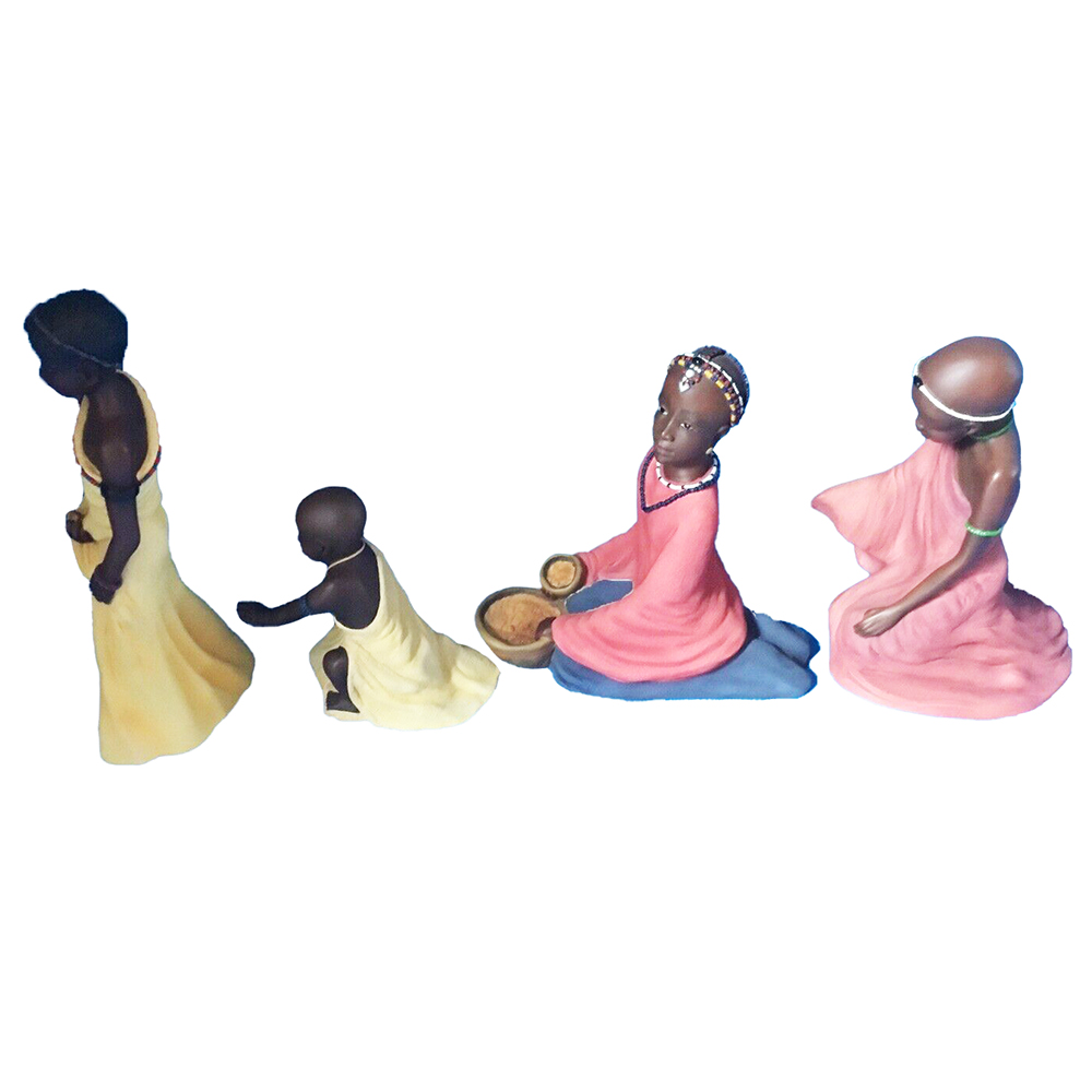 Фигурка Дети Масаи-Сельские игры (4 фигуры)цветная,полистоун Фигурка Дети Масаи-Сельские игры (4 фигуры)цветная,полистоун