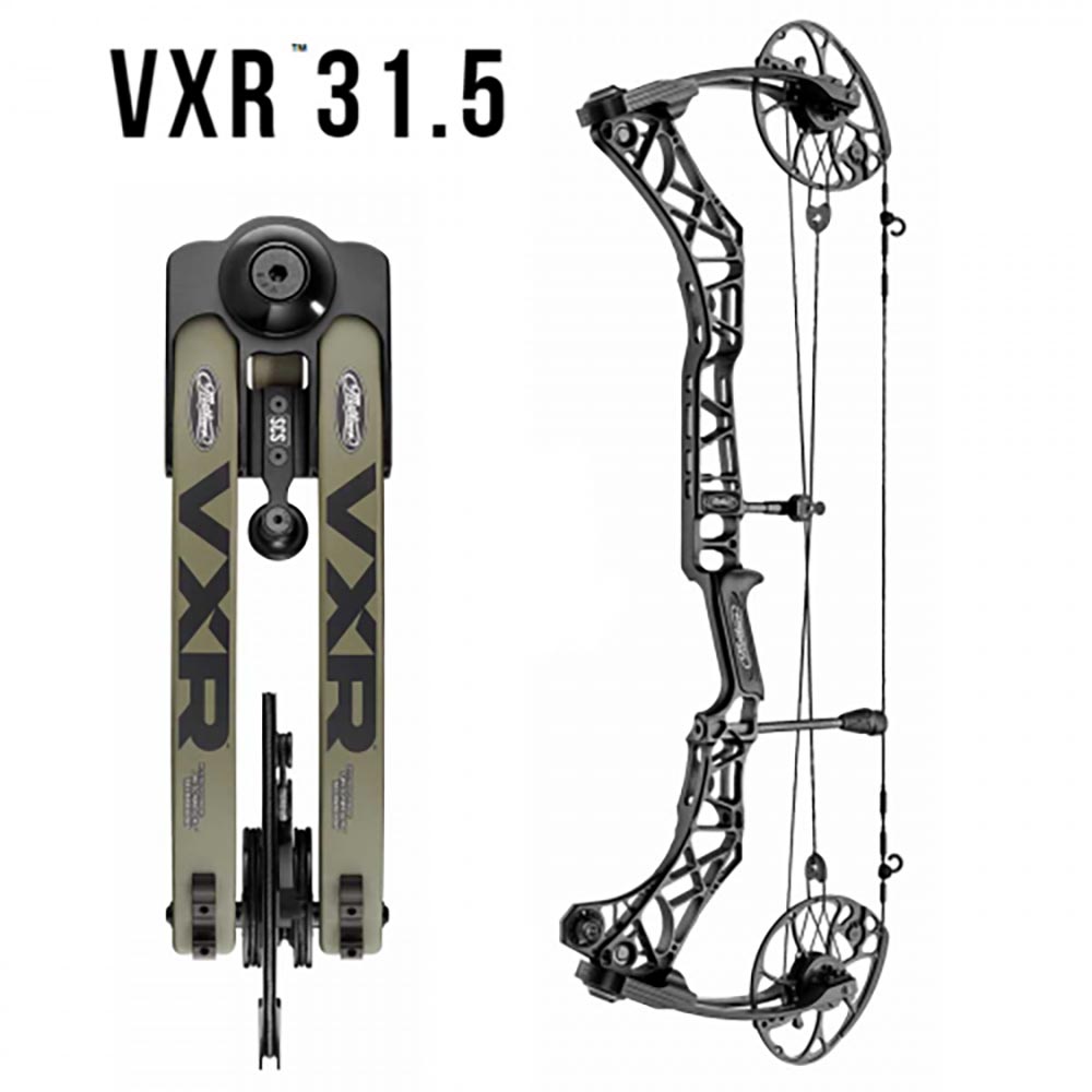 Лук блочный VXR315, начальная скорость 343 фут в сек, расстояние между осями 30", база 6", сила 60 l