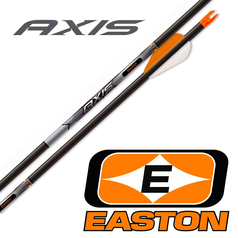 Стрела AXIS SPORT, размер 340, 5 мм Half-Out Inserts и X Nock, оперение Blazer 2" белое с крас