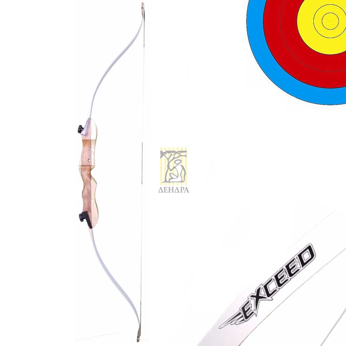 Лук классический Exceed, длина 66", сила 22 lbs, рукоять дерево длина 24", плечи дерево фом, правый,