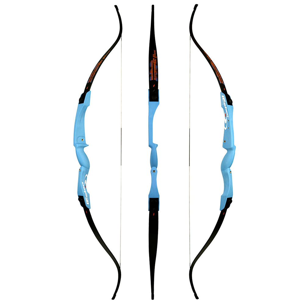 Лук классический Rolan, черные плечи длина 66 сила 18", рукоять пластик цвет синий, длина 25"