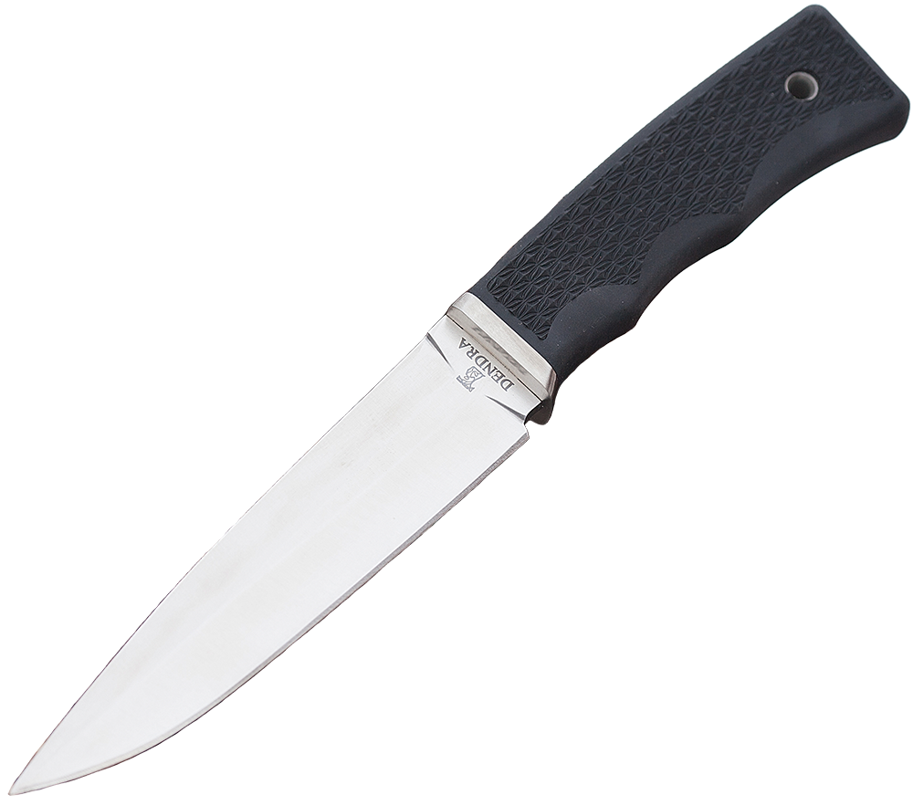 Нож оригинального дизайна ДЕНДРА,  клинок из стали AUS-8 твердость 57-58 HRC, рукоять кратон цвет че