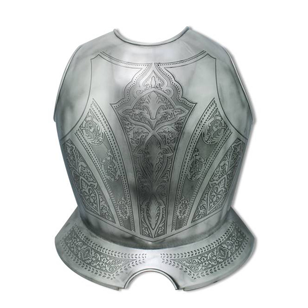 Нагрудник рыцарский с гравировкой, никель