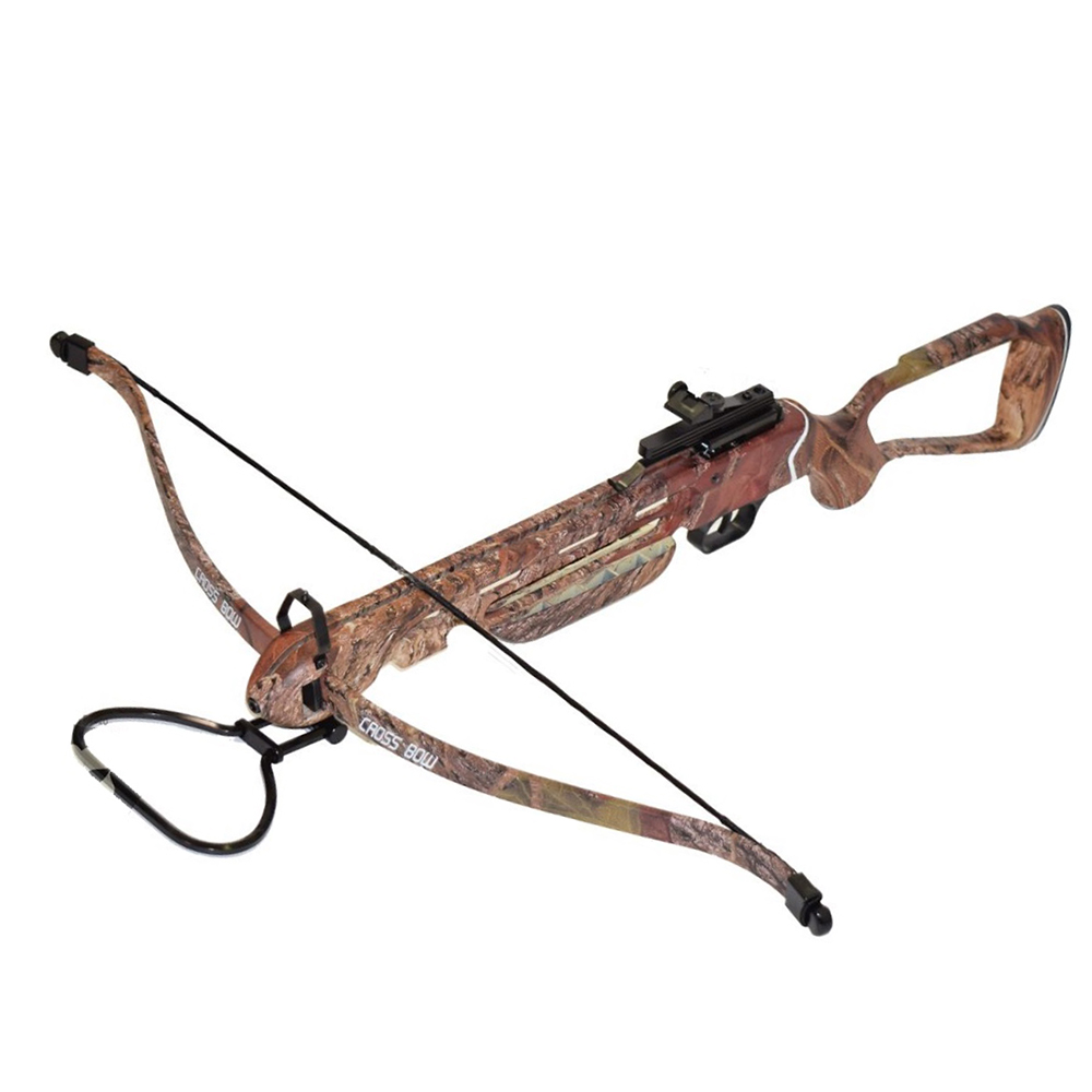 Арбалет рекурсивный силой 95Lbs, приклад и ствол алюминий, 2 алюминиевые стрелы, цвет камуфляж