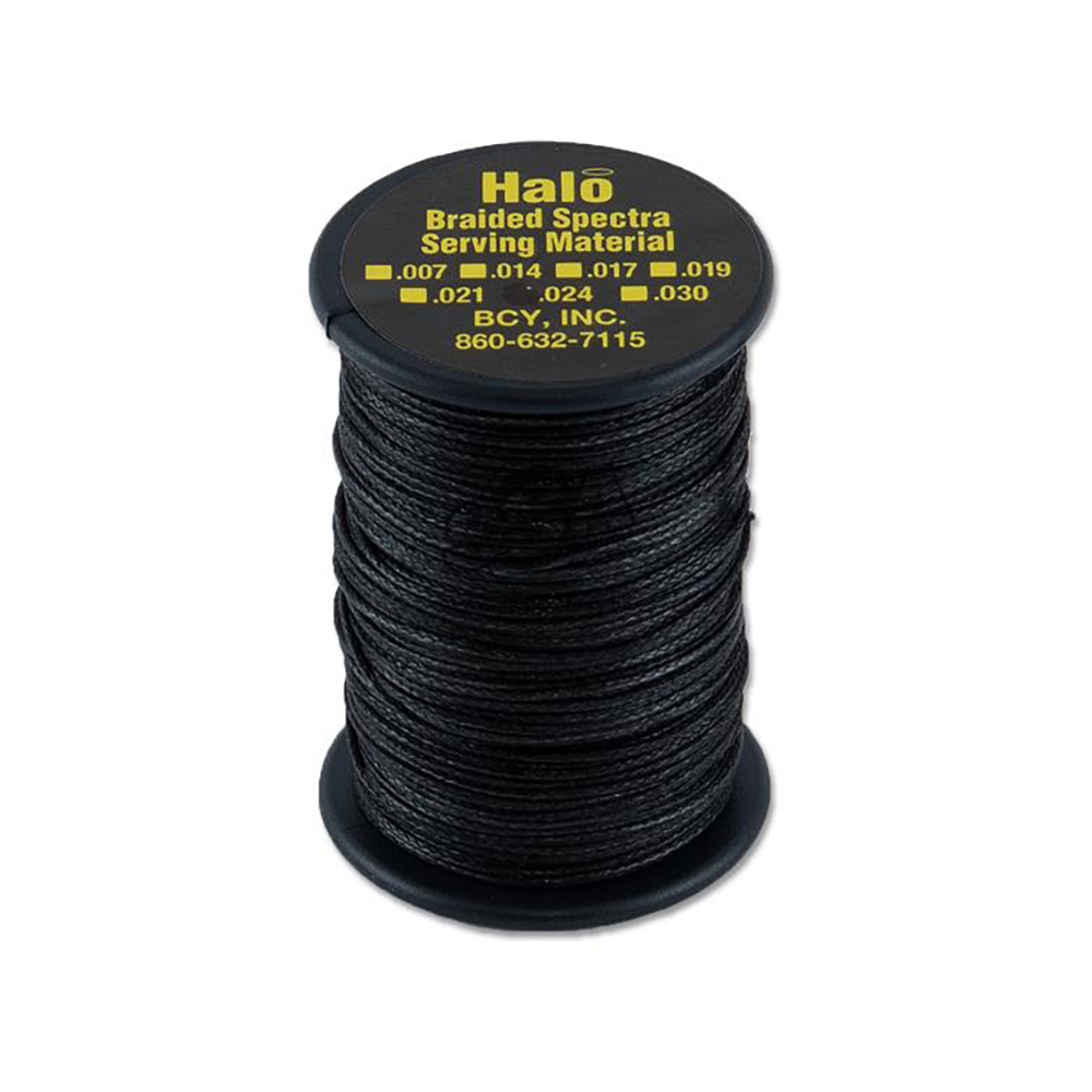 Нить обмоточная Halo для тетивы, размер 0,021", длина 75 ярдов, производитель BCY, цвет черный Нить обмоточная Halo для тетивы, размер 0,021", длина 75 ярдов, производитель BCY, цвет черный