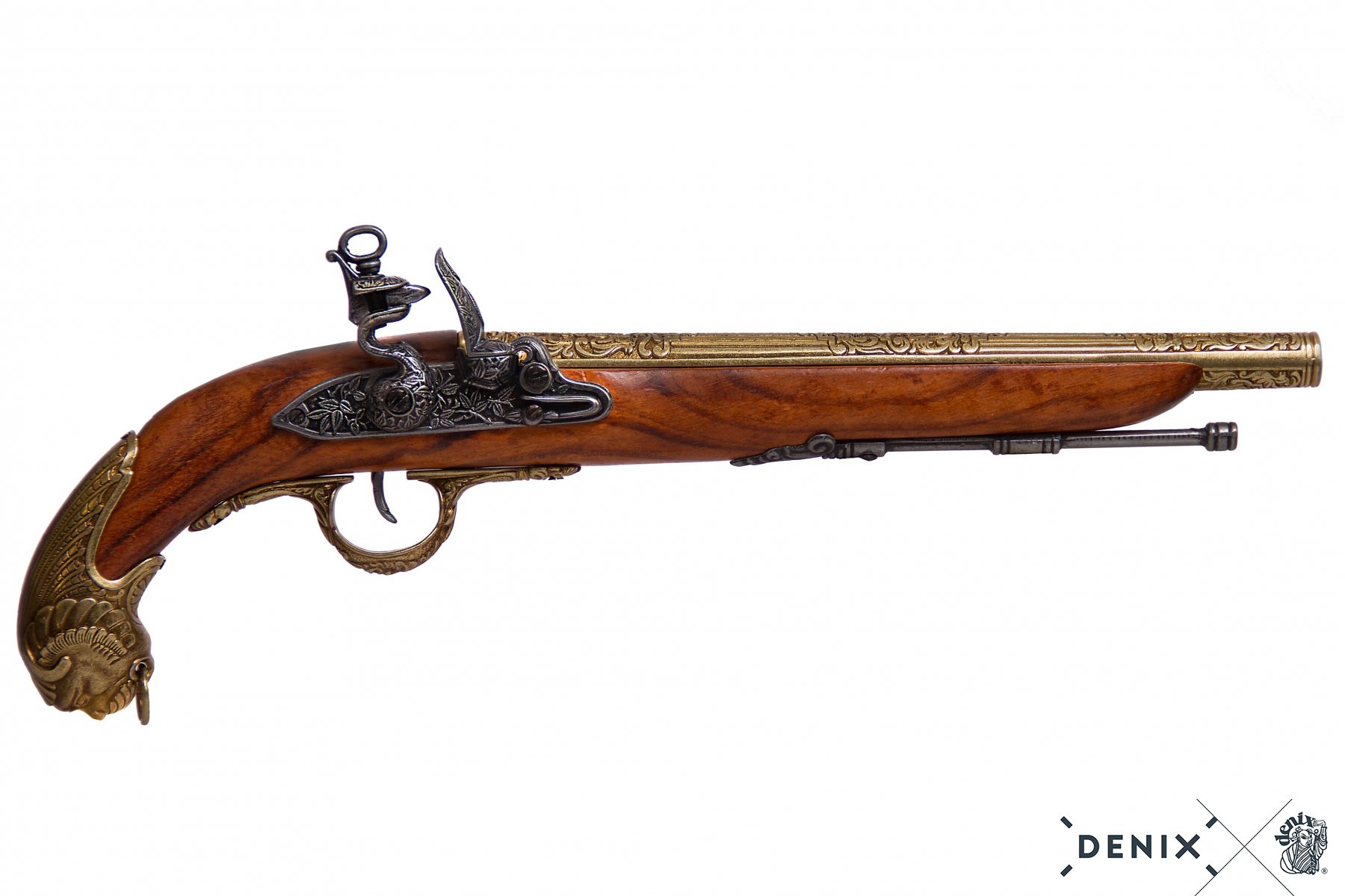 Пистолет кремневый, Германия, ХVIIIв, латунь