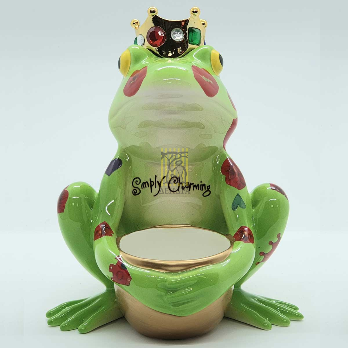 Лягушка-принц с горшочком/керамика Лягушка-принц с горшочком/керамика