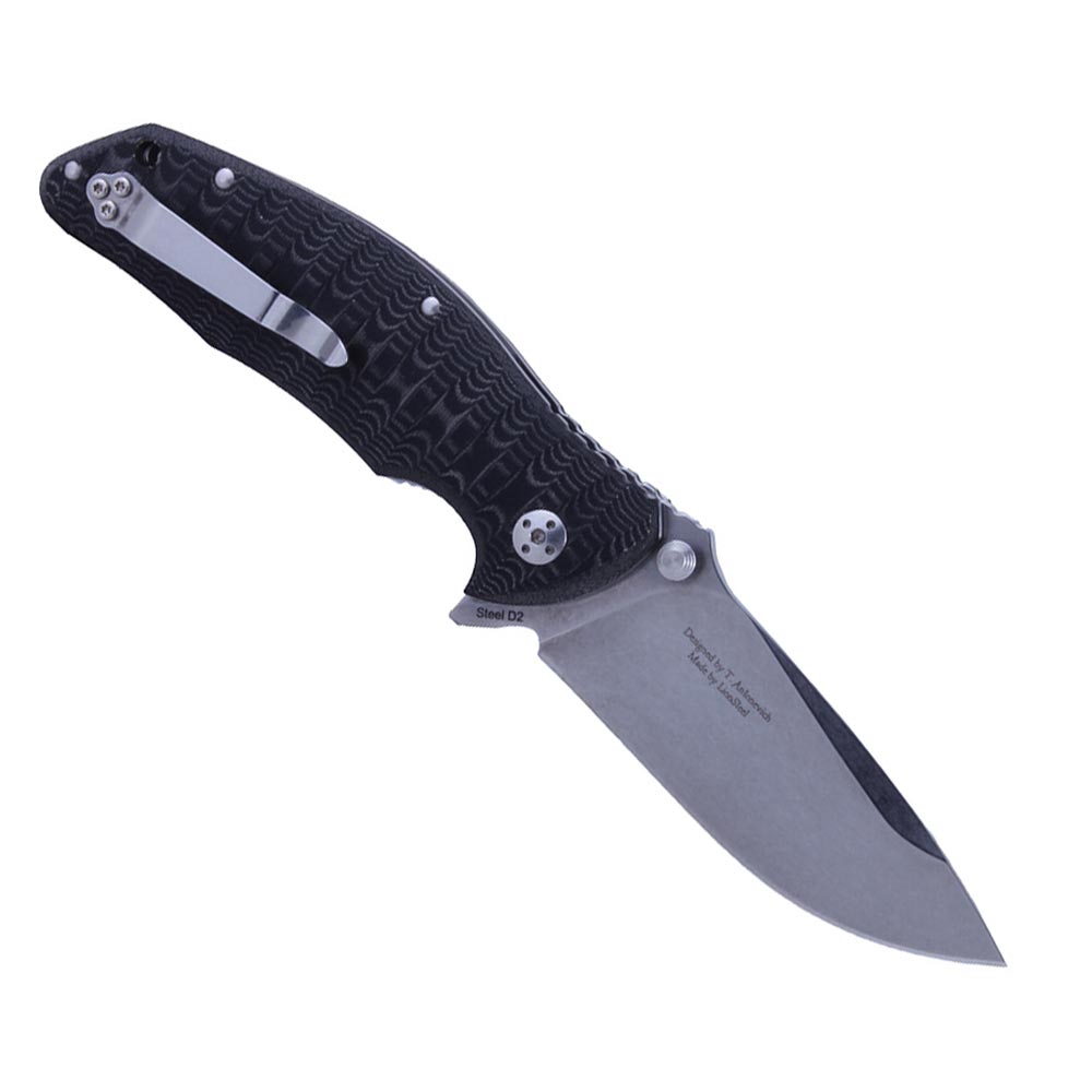 Нож "Deer Hunter" складной, сталь D2, твердость 60 HRC, клинок Stone Washed, рукоять микарта, 3D обр