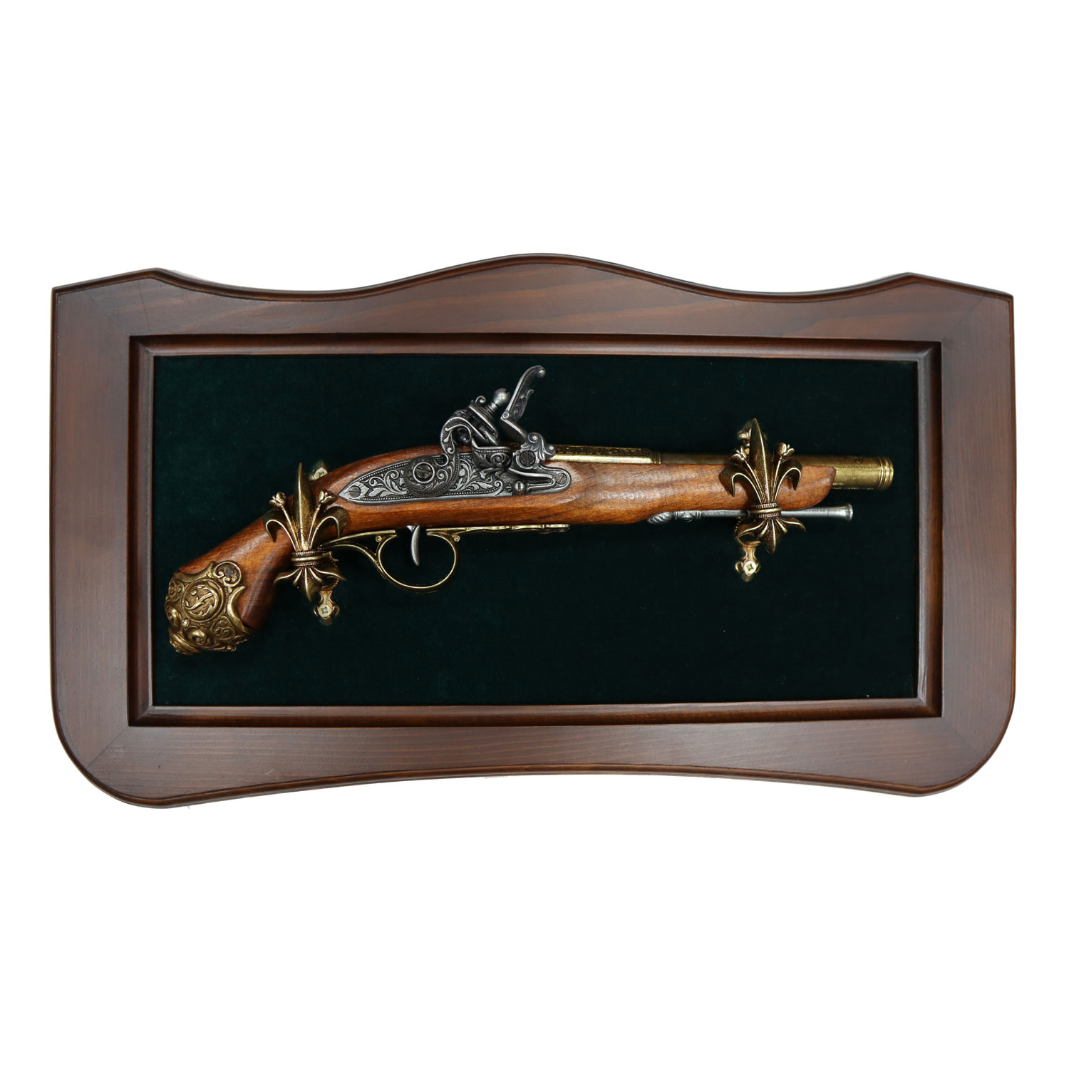 Французский кавалерийский пистолет 1800г. на бархатном панно. Интерьерная композиция. Французский кавалерийский пистолет 1800г. на бархатном панно. Интерьерная композиция.