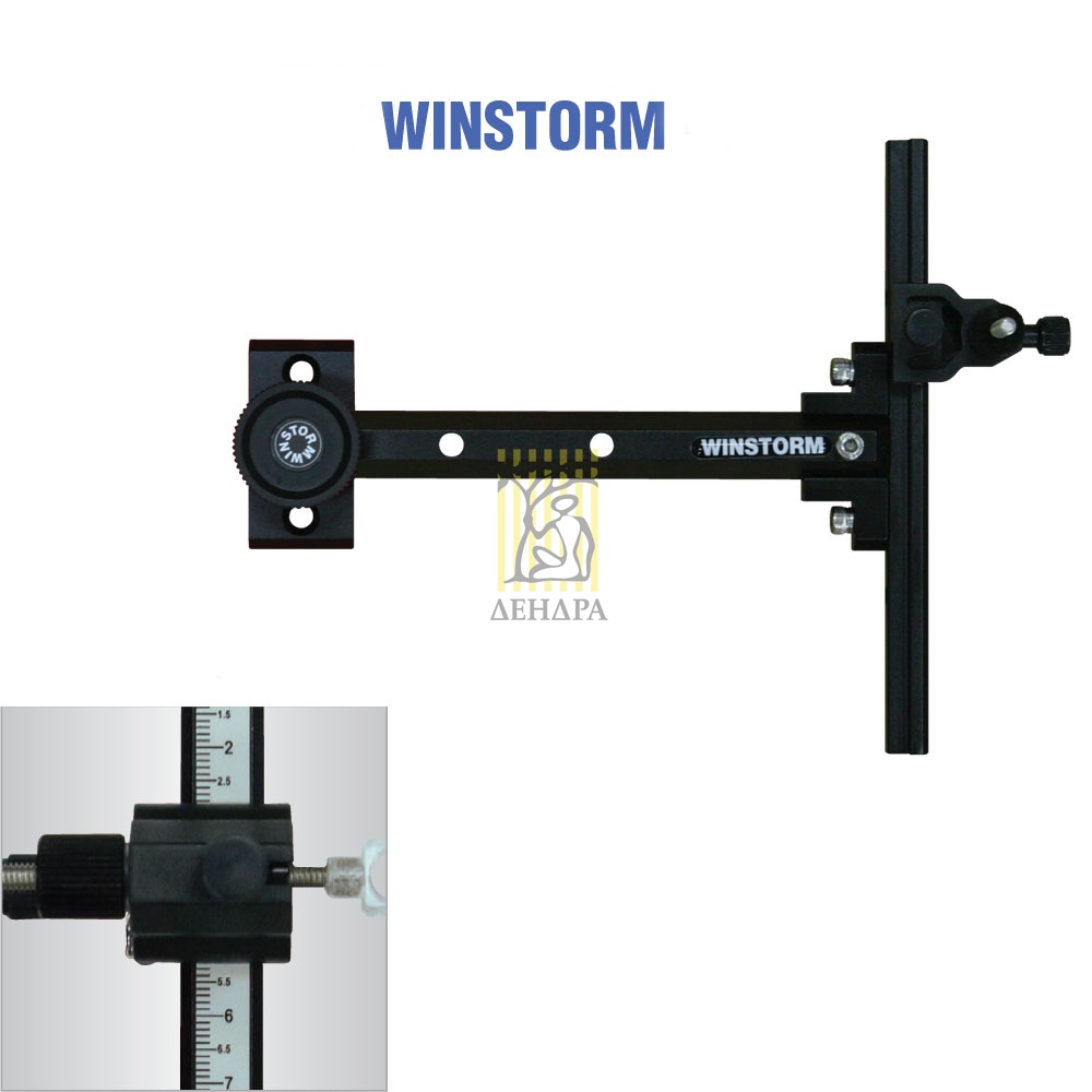 Прицел для классического лука Winstorm, короткая штанга, правый, материал алюминий, цвет черный Прицел для классического лука Winstorm, короткая штанга, правый, материал алюминий, цвет черный