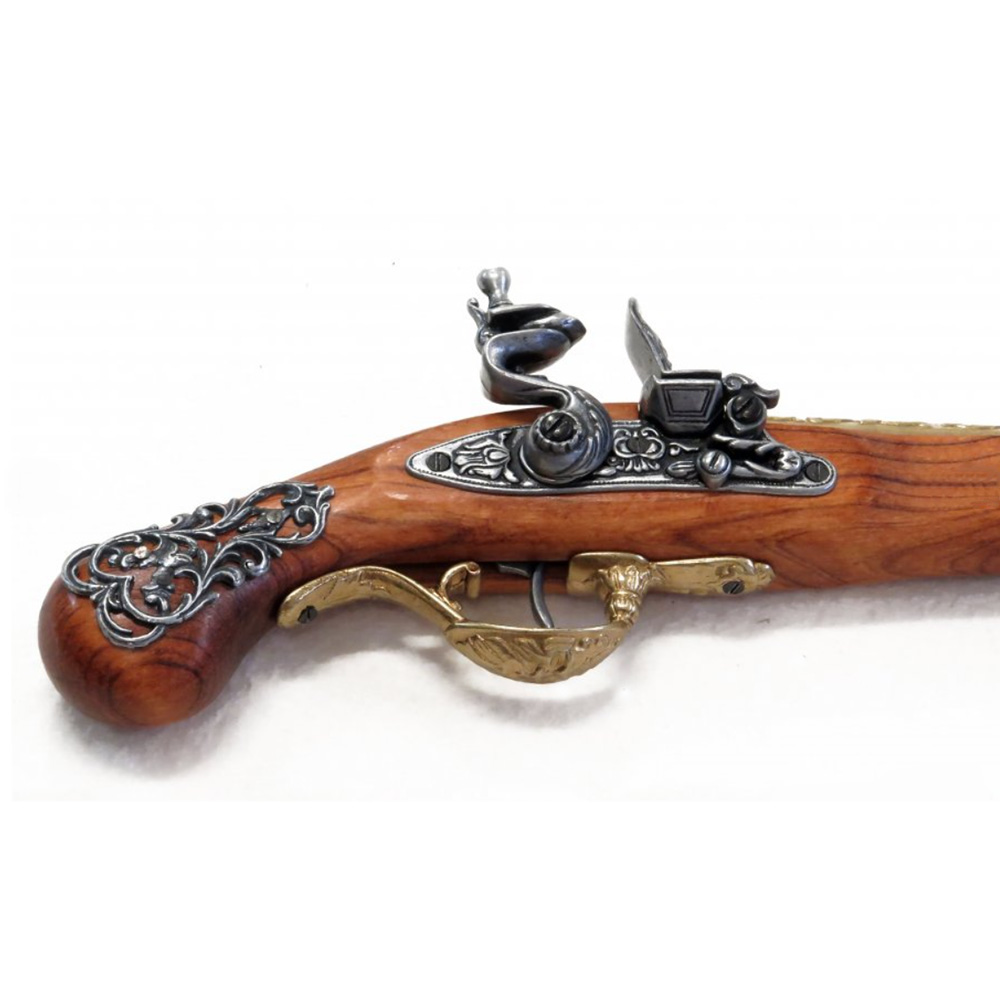 Пистолет кремн.Англия XVIIIв, латунь