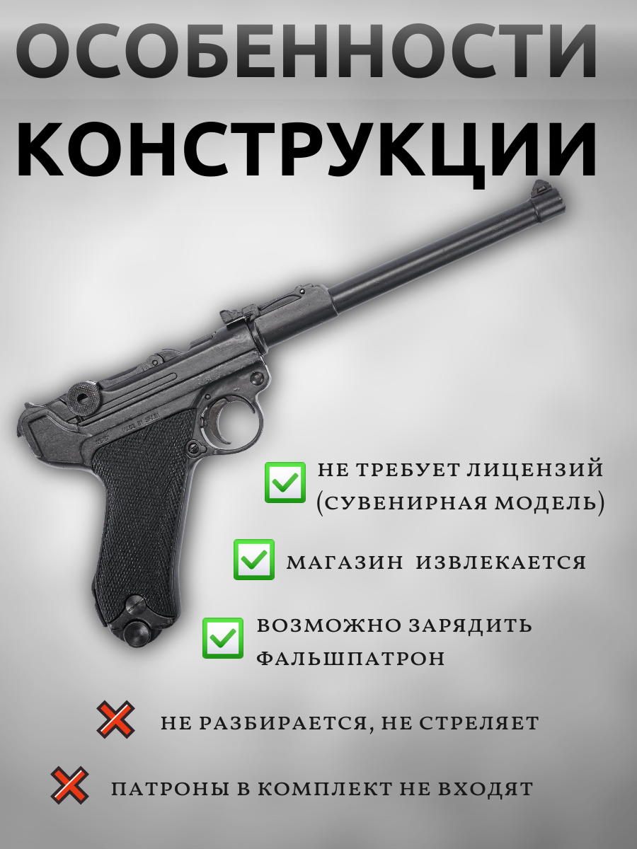 Пистолет Люгера P08, артиллерийская модель, Германия, 1917 год Пистолет Люгера P08, артиллерийская модель, Германия, 1917 год