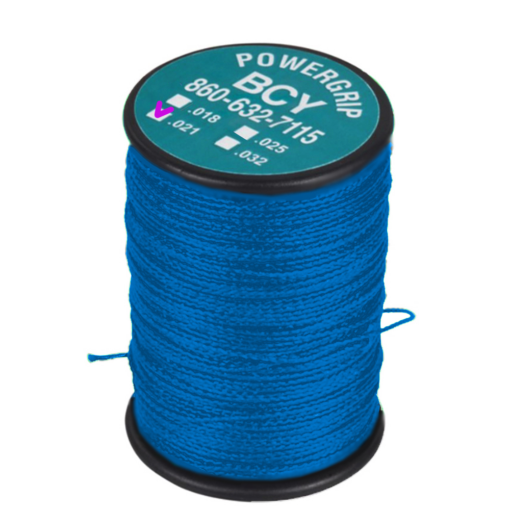Нить обмоточная Powergrip для тетивы, размер 0,021", длина 75 ярдов, производитель BCY, цвет синий