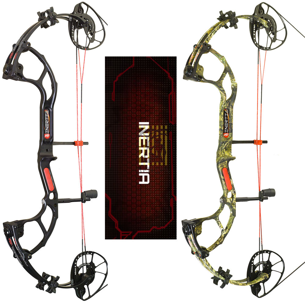 Лук блочный INERTIA, начальная скорость 340 фут в сек, сила 60lbs, длина натяжения 29'', блок IC, сб