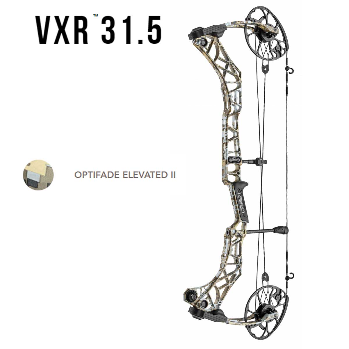 Лук блочный VXR315, начальная скорость 343 фут в сек, расстояние между осями 30", база 6", сила 60 l