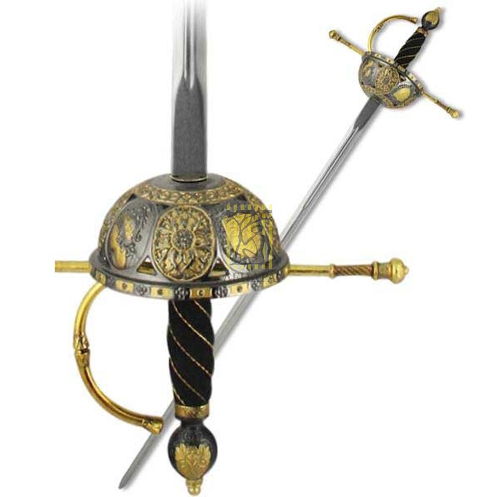 Шпага испанская "Казолета" XVIв, черно-золотая