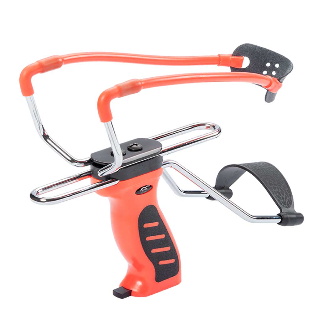 Рогатка с упором, рукоять пластик с металлическим элементом для крепления жгута, магазин