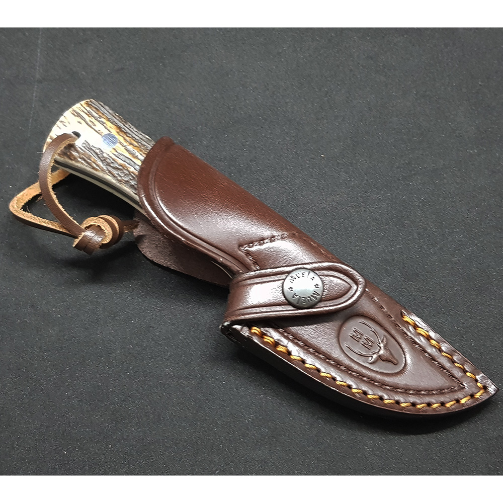 Нож-скиннер "ORIX", клинок 8 см, рукоять рог оленя, ножны кожа Нож-скиннер "ORIX", клинок 8 см, рукоять рог оленя, ножны кожа