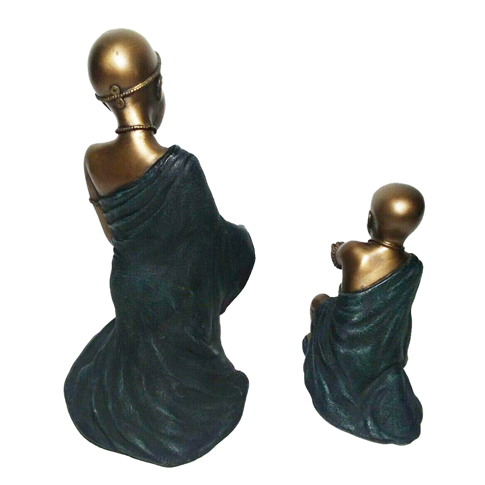 Фигурка Дети Масаи-Нафула и Ньери,сидящ,патина,полистоун Фигурка Дети Масаи-Нафула и Ньери,сидящ,патина,полистоун