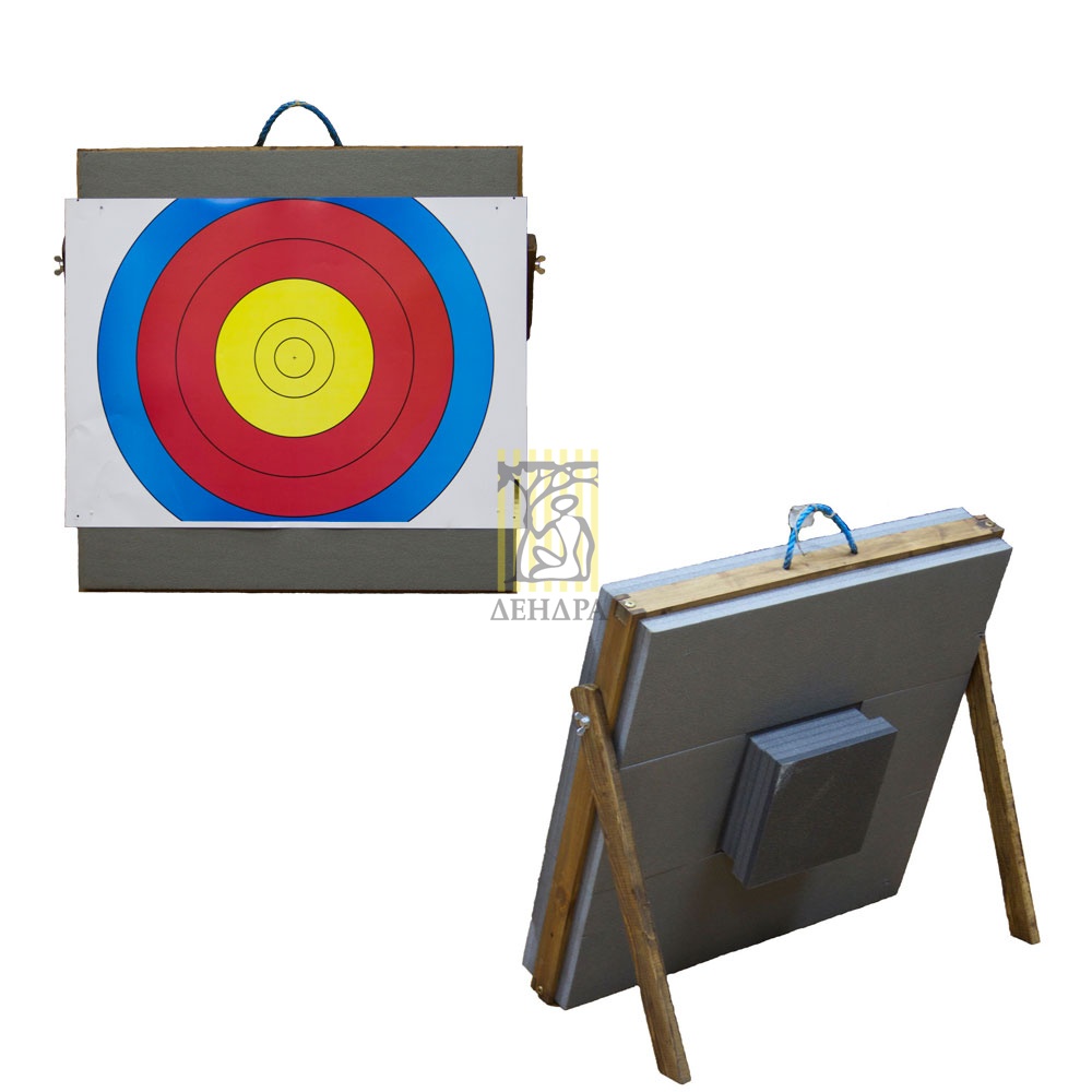 Мишень Domino Тип DE1. Размер 65х65 см. со стендом. Центральная часть из 3 шт. MXHD