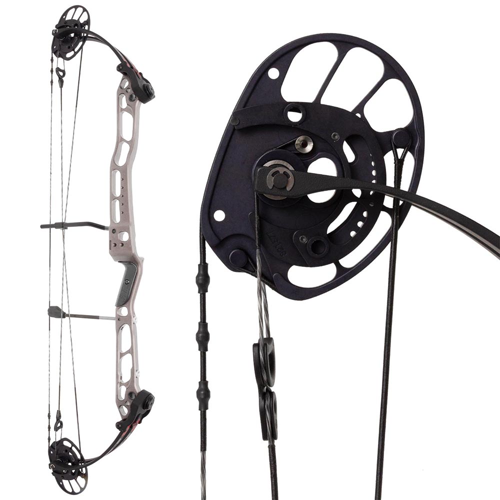 Лук блочный LAZER, начальная скорость 323-215 фут в сек, сила 50, 60lbs, расстояние м.д. осями 37",