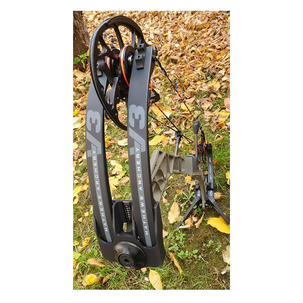 Лук блочный Mathews V3 кастом  , скорость 336 ф/с, 27", цвет зеленый с черным, 60 фунтов