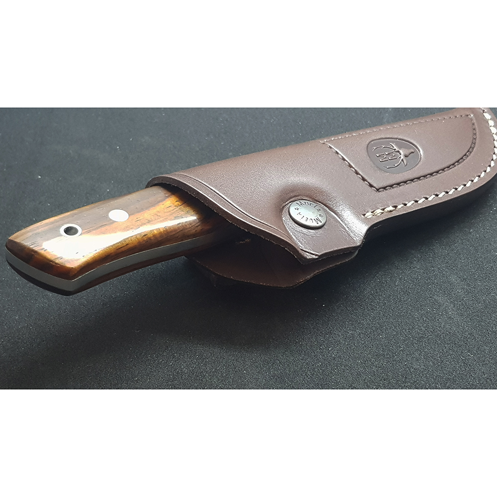 Нож "KODIAK" с фикс клинком длиной 10 см, рукоять красное дерево кокоболо, ножны кожа Нож "KODIAK" с фикс клинком длиной 10 см, рукоять красное дерево кокоболо, ножны кожа