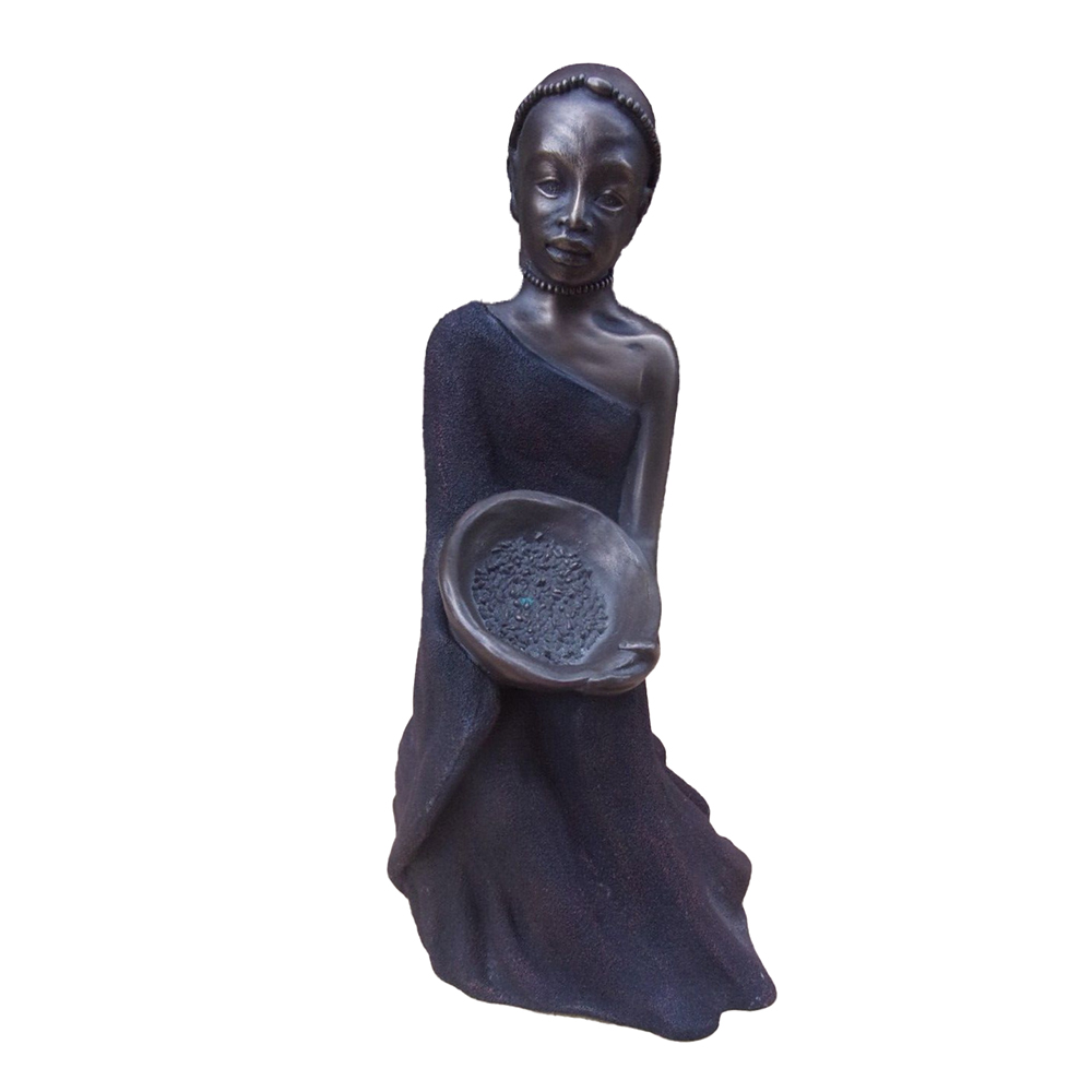 Фигурка Масаи-Кариму,сидящая,патина,полистоун