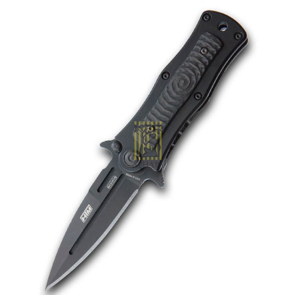Нож MADD MAXX 3' складной подпружиненный, покрытие DLC, рукоять c карбон.вставками