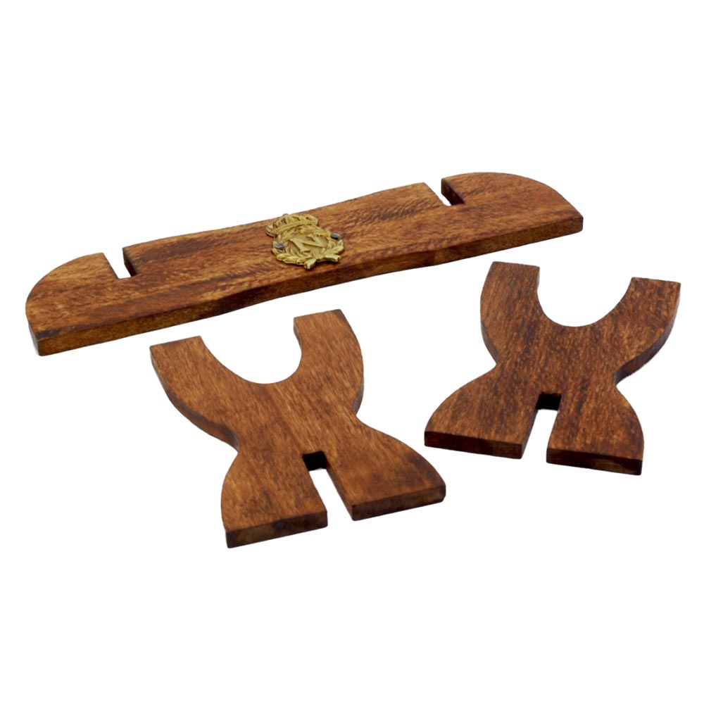 Подставка деревянная с вензелем Наполеона для муляжей огнестрельного оружия